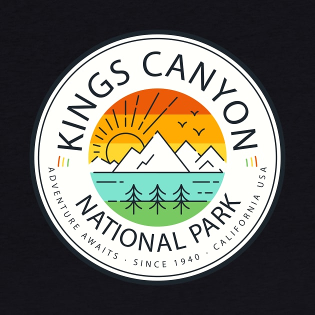 Kings Canyon National Park Retro Vintage by roamfree